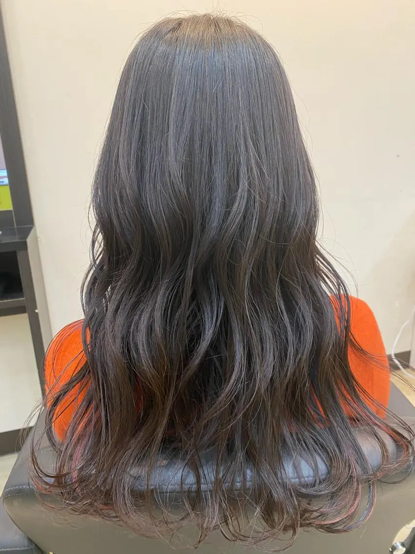 セミロング アッシュ アッシュグレー wa daのヘアスタイル