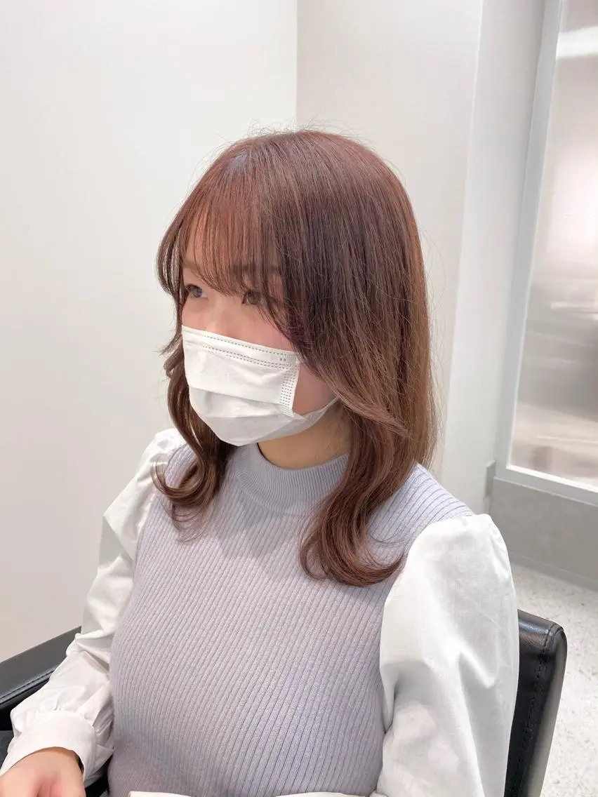 ミディアム カラー 髪質改善、縮毛矯正/ ネモト　マサヒデのヘアスタイル