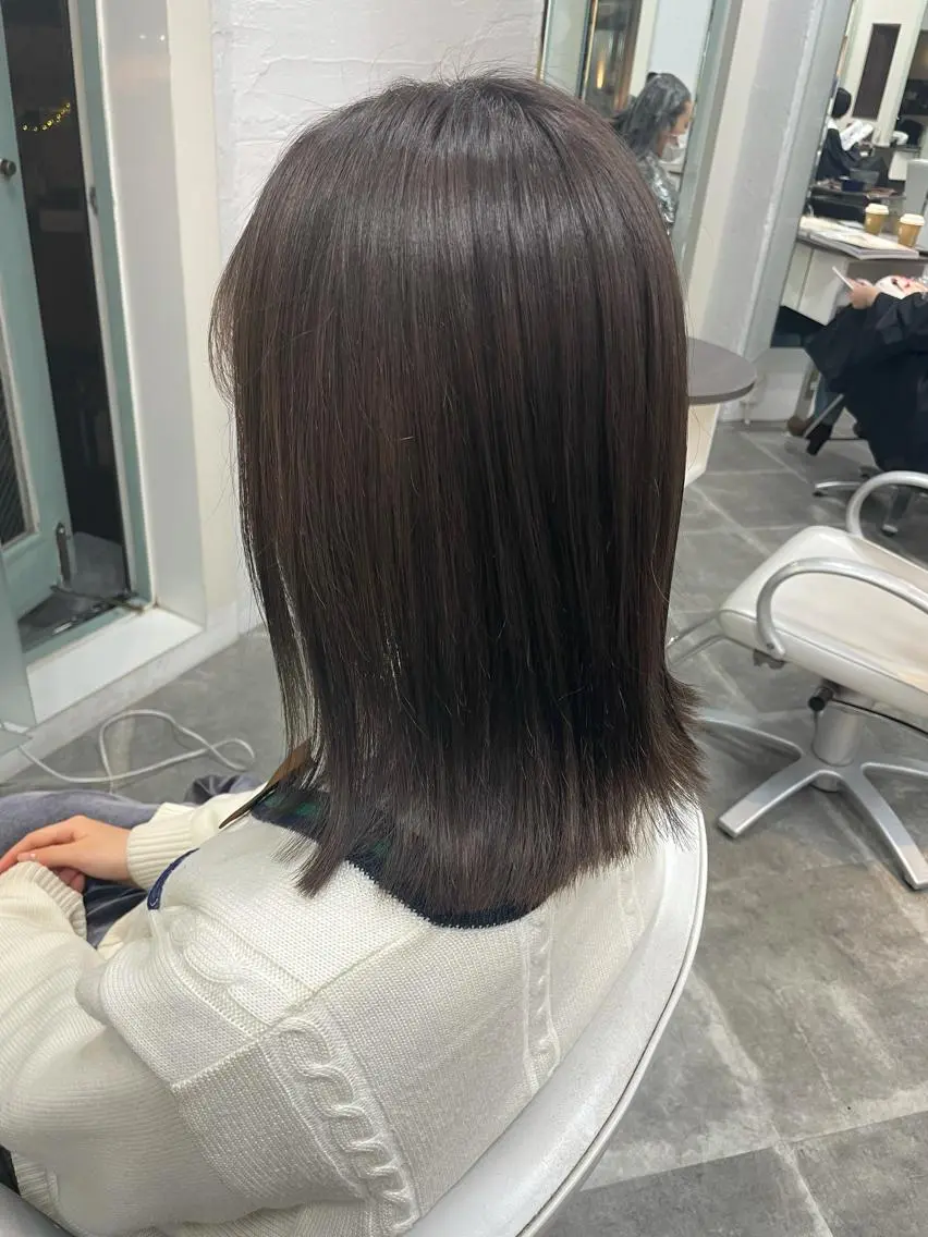 ミディアム カラー ブラウンカラー イルミナカラー モカブラウン ショート/韓国ヘア Moto✂︎のヘアスタイル