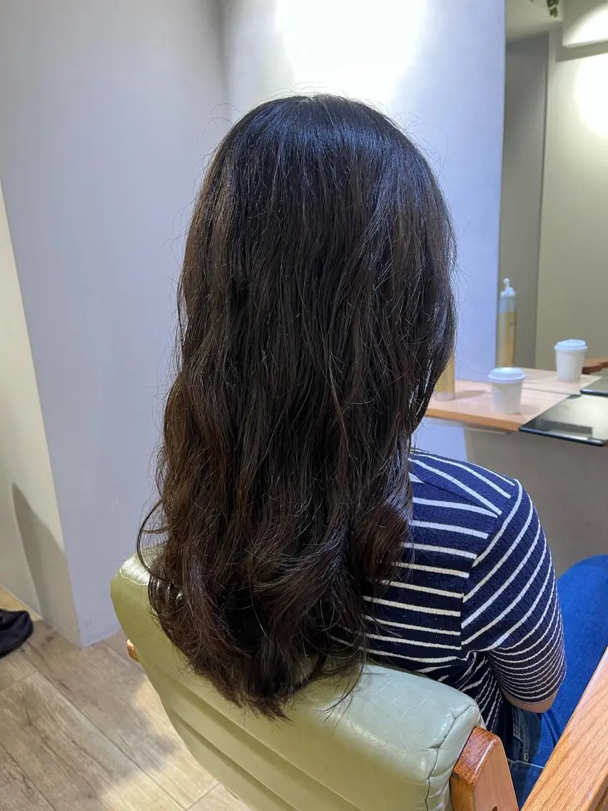 ロング パーマ カット パーマ ショート/ボブ/透明 感カラー/高橋あみのヘアスタイル