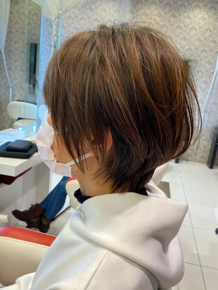 ショート アッシュ ショートヘア 髪質改善・縮毛矯正 大石　郷のヘアスタイル
