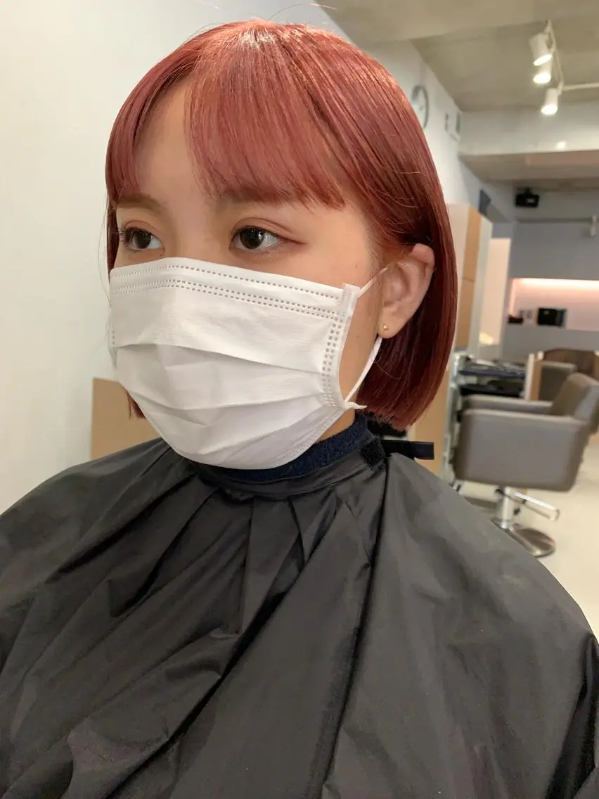 ショート カラー ボブパーマコテ巻き風 パーマNo1深江秀平のヘアスタイル