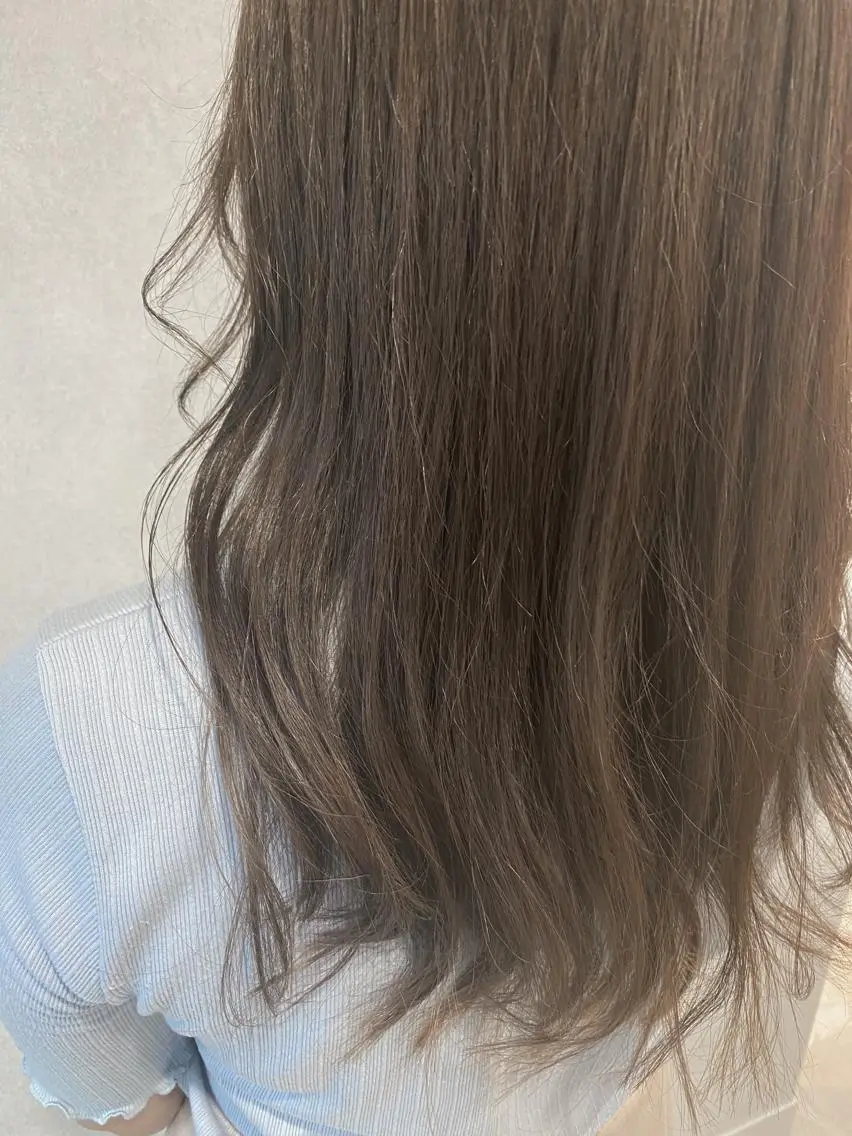 セミロング カラー ベージュカラー カット ヘアカラー トリートメント 韓国hair ·͜· watanabeのヘアスタイル