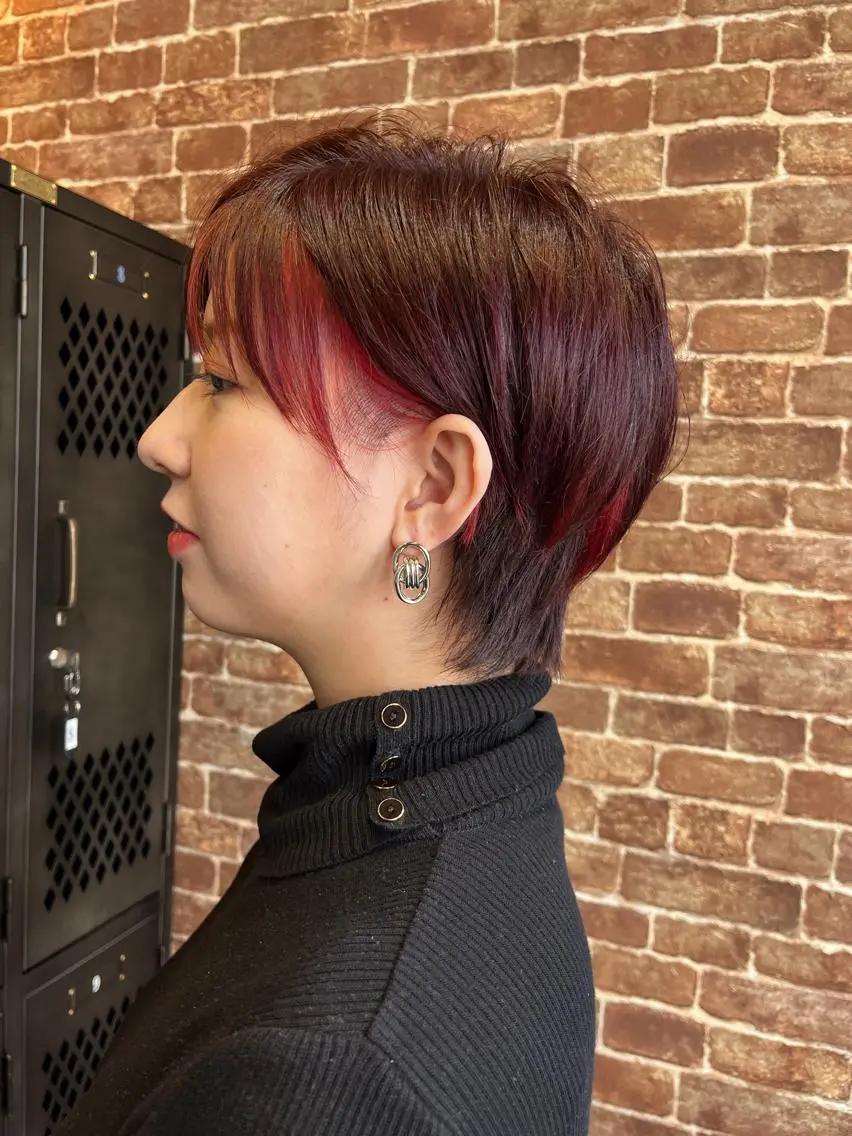 ショート カラー パーマ ヘアアレンジ メンズ キッズ ネイル マツエク・マツパ アイブロウ メンズブリーチ メンズハイライト メンズインナーカラー メンズ韓国風 ブリーチ 久木原 ゆりのヘアスタイル