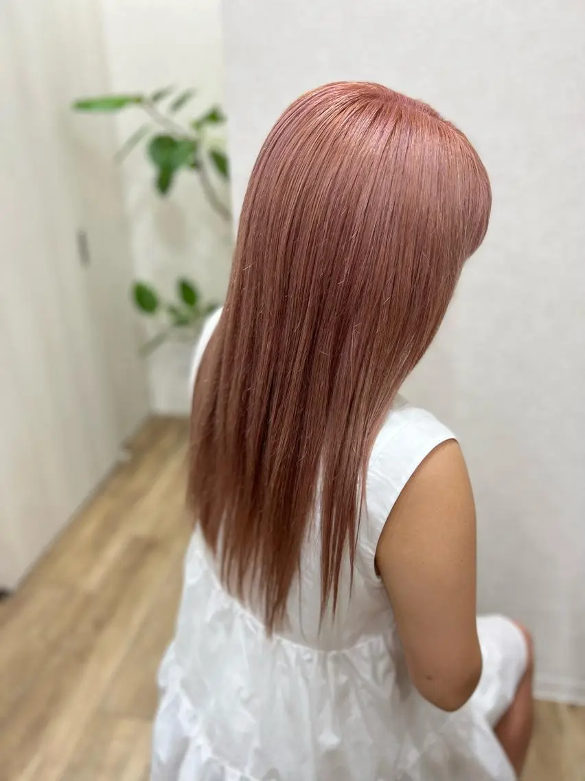 ロング カラー ピンクカラー 🍇おぐら めぐみ🍇のヘアスタイル