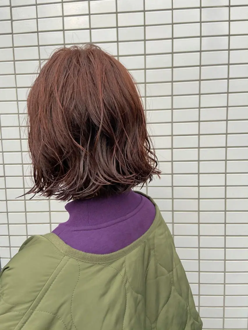 ミディアム パーマ ミディアムパーマ カット パーマ トリートメント 吉川 愛美李のヘアスタイル