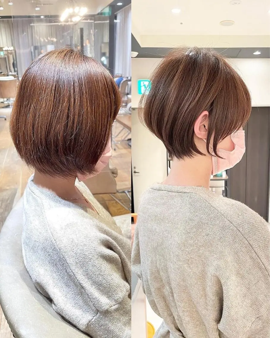ショート カット 襟足でお悩みの方✂︎ くびれ職人ハシモトのヘアスタイル