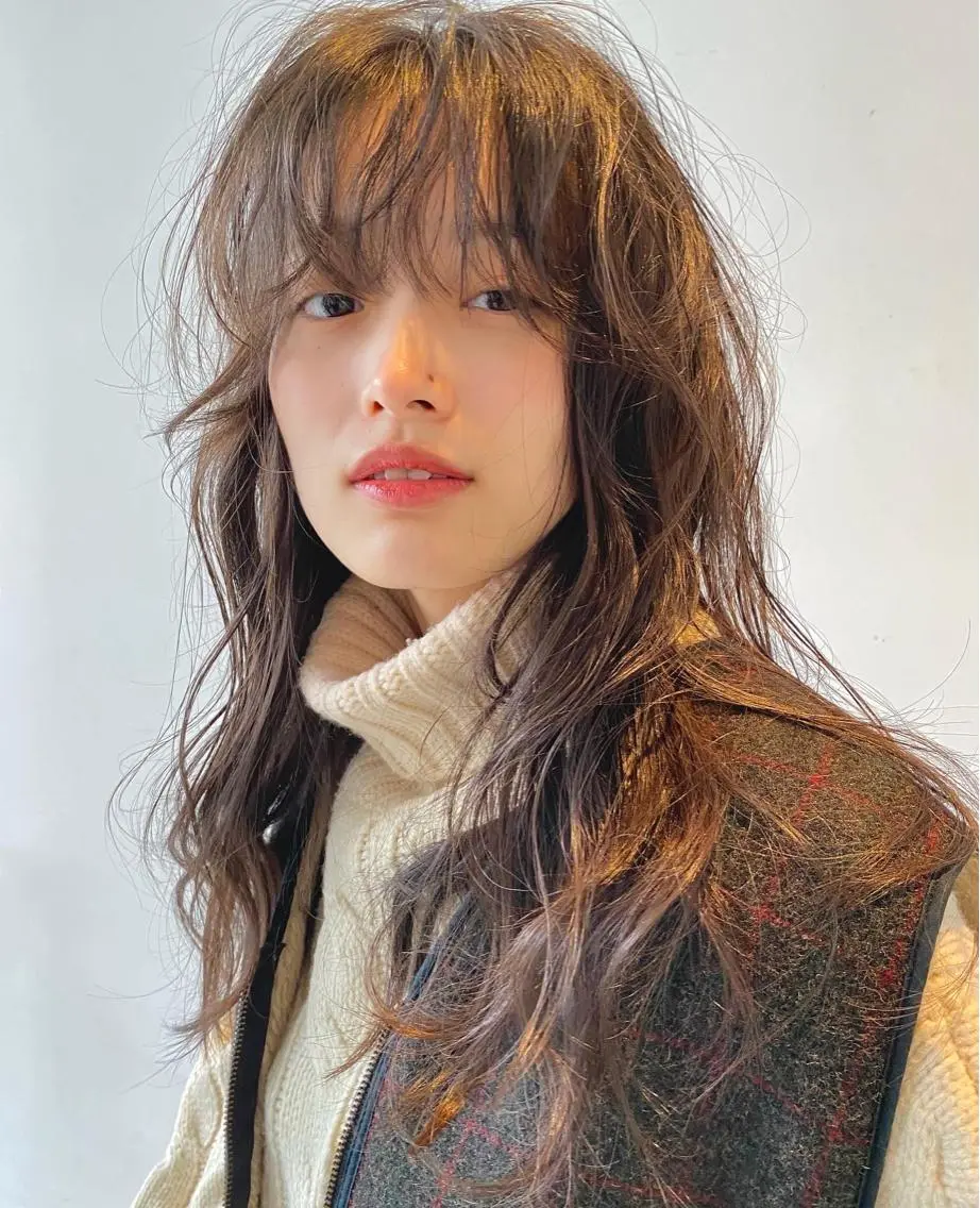 セミロング カラー グレージュ カット ヘアカラー パーマ トリートメント 森貴裕/ニュアンス パーマ/オリーブのヘアスタイル