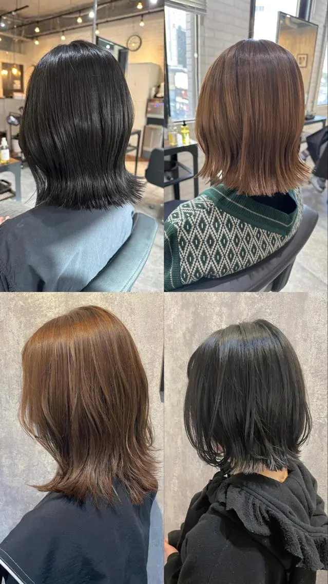 ミディアム カラー カット ヘアカラー 縮毛矯正💎髪質改善 レイヤー✨山内健太郎のヘアスタイル