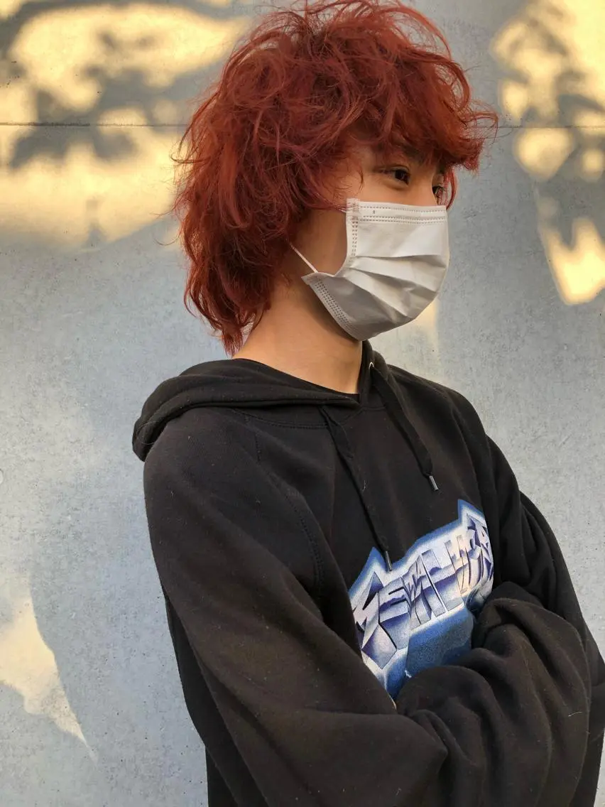 ショート カラー メンズ レッドカラー カラー職人 なかもと たつひろのヘアスタイル