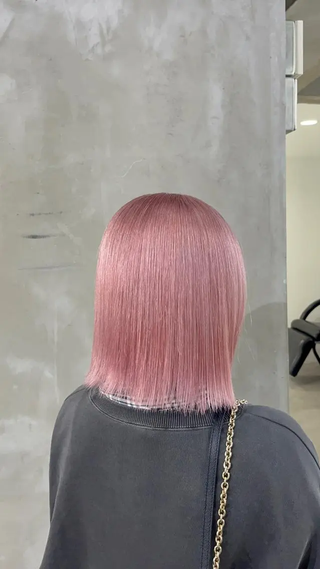 ミディアム カラー ヘアカラー トリートメント ヘアセット レン🎨ハイトーン× エクステ🎨渋谷のヘアスタイル