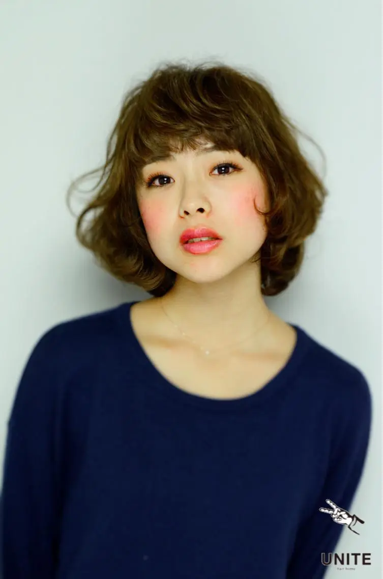 ショート カラー パーマ ボブ 松井 大地のヘアスタイル