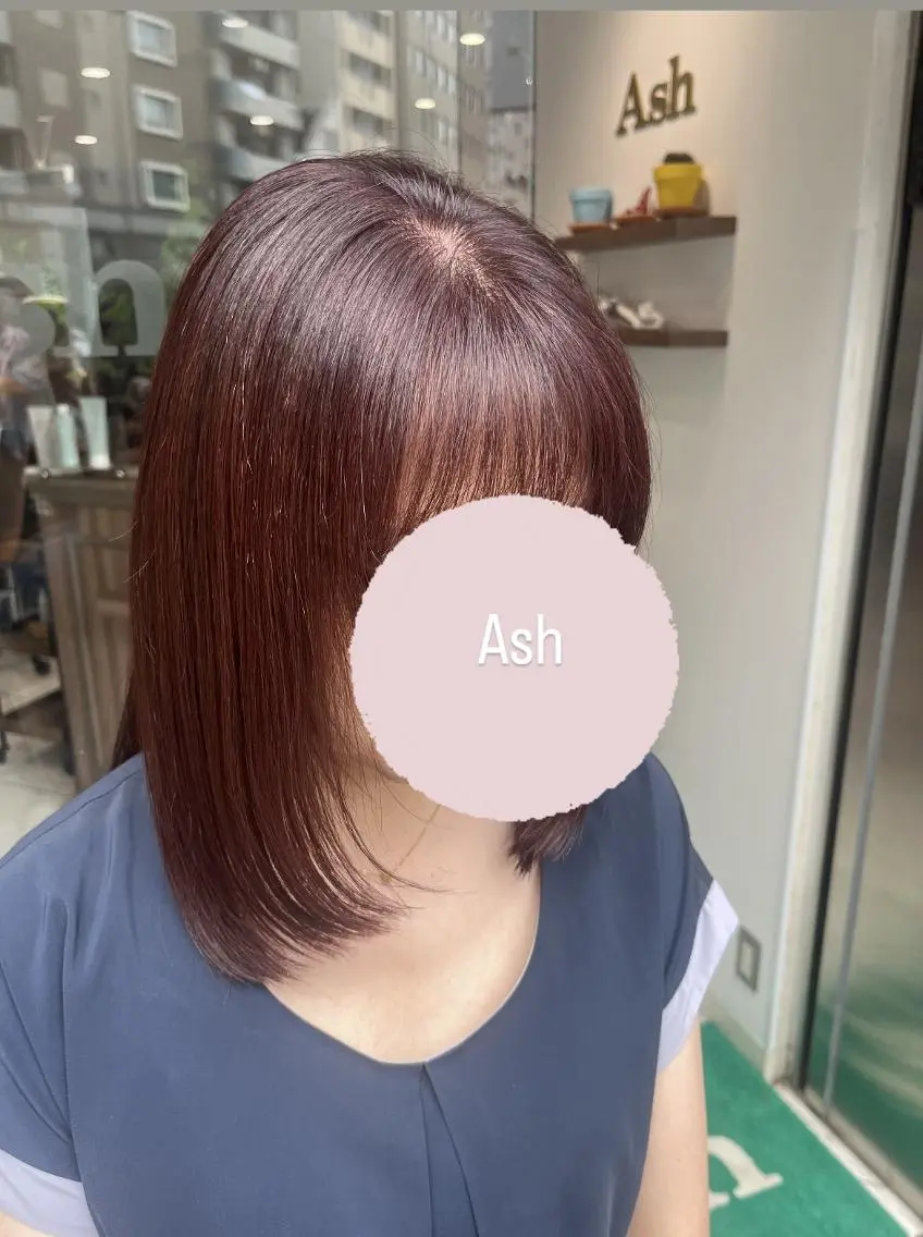 セミロング カラー カット ヘアカラー レイヤー🍒ウルフ 🤎店長anju🪽のヘアスタイル