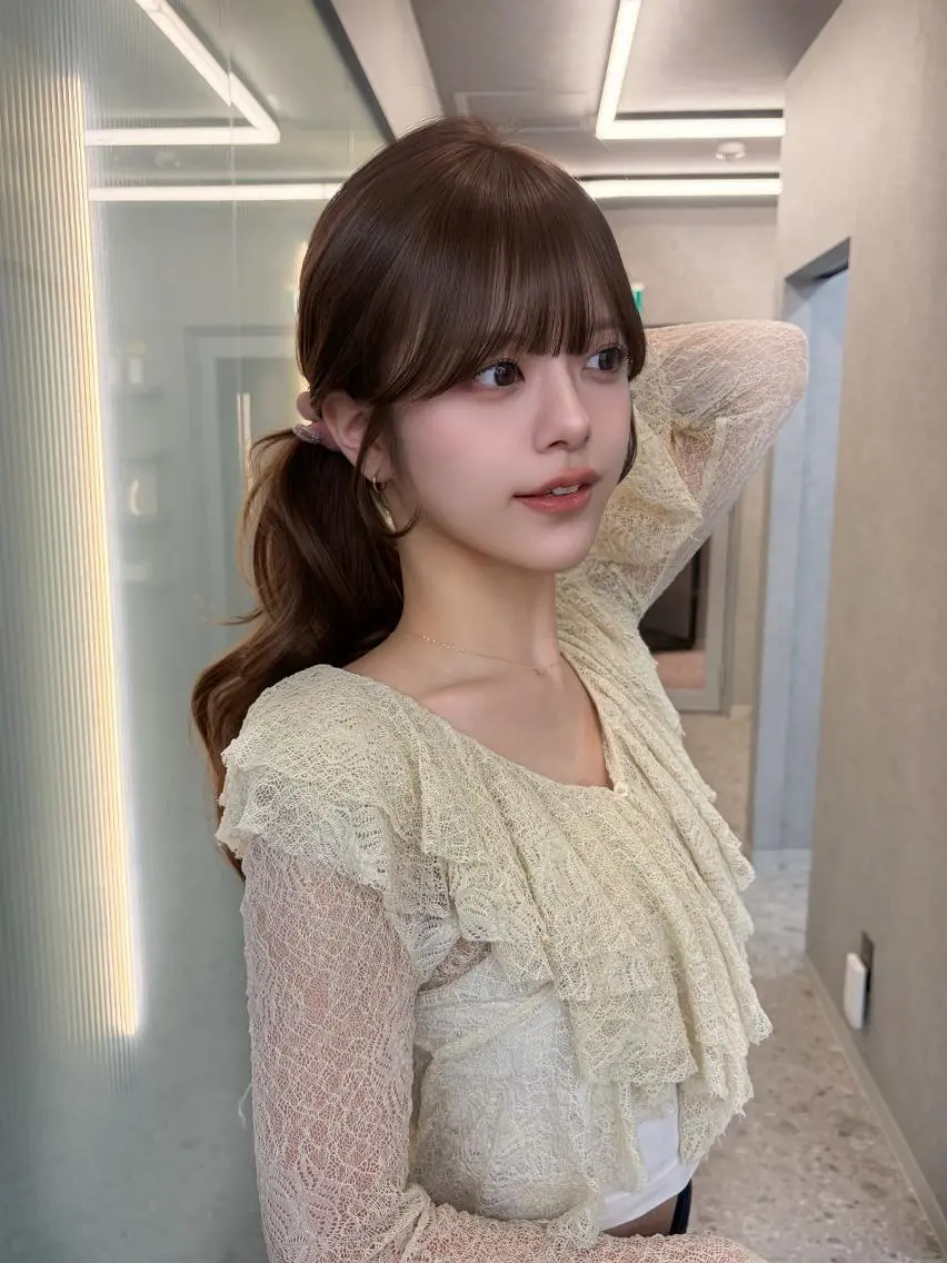 ロング カラー ブリーチ 透明感カラー ダブルカラー ブリーチなしカラー 髪質改善 天神美容室 🎀hinaのヘアスタイル