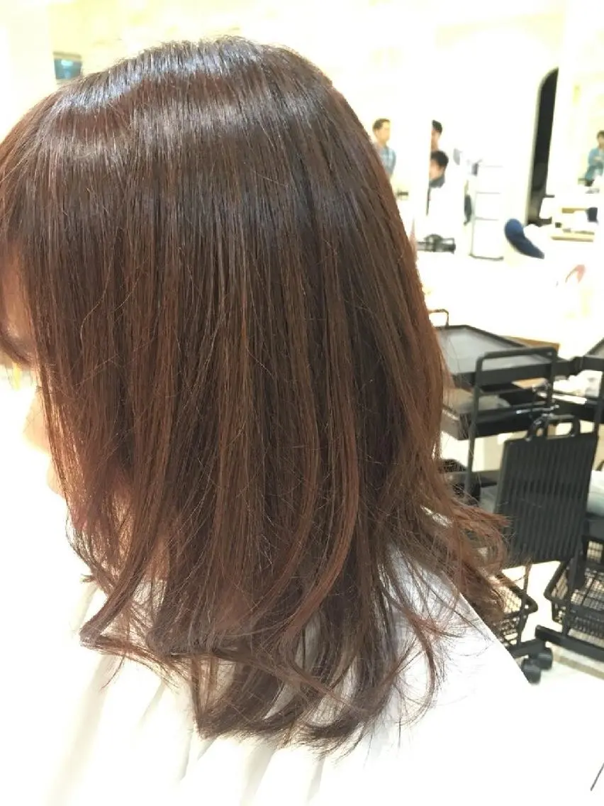 カラー ベージュカラー 透明感カラー ピンクカラー ピンクベージュ 中村 真依のヘアスタイル