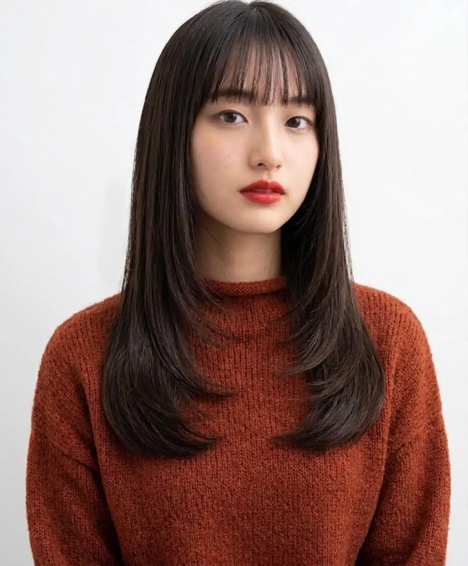 ロング カット 縮毛矯正 トリートメント 似合わせカット 銀座/アライ カズヤのヘアスタイル