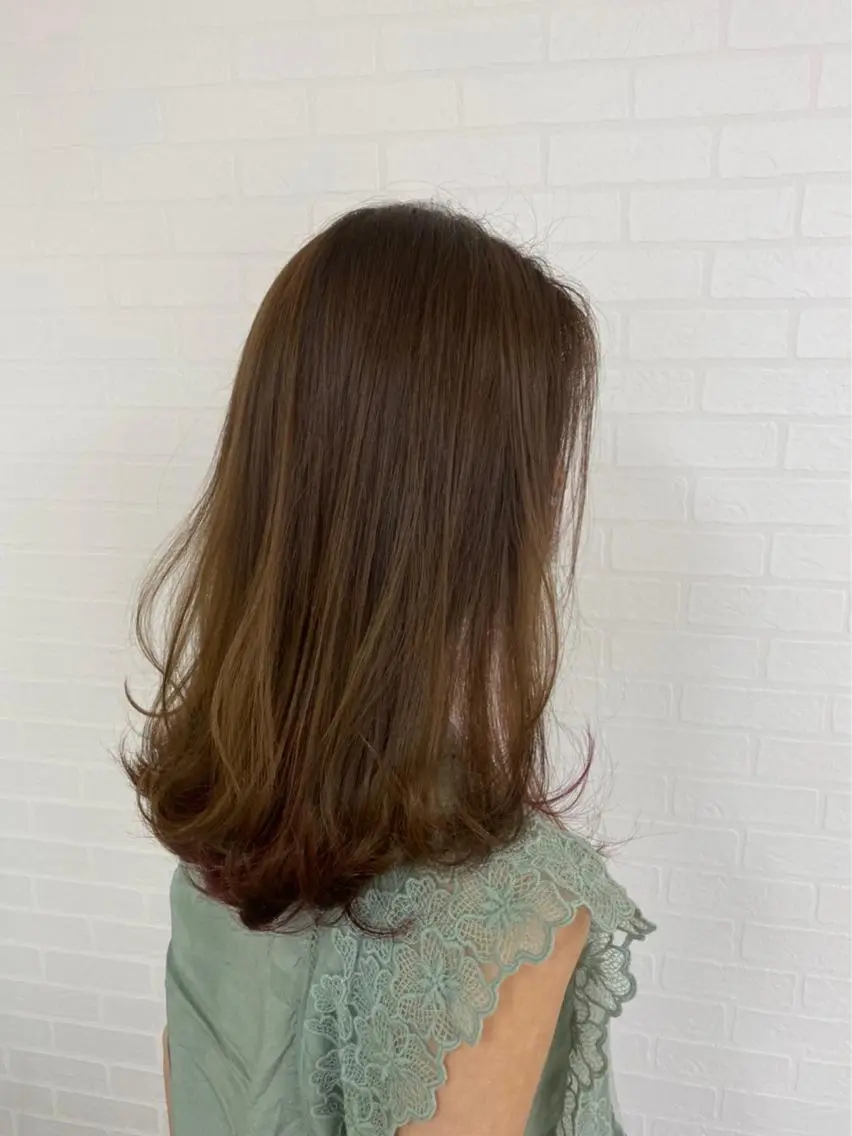 セミロング カラー パーマ 🎁無料カットカラー 📷撮影モデル募集✨のヘアスタイル