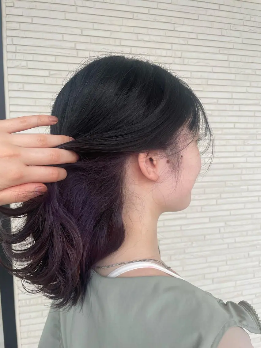 カラー インナーカラー 松原香乃 撮影モデル募集のヘアスタイル