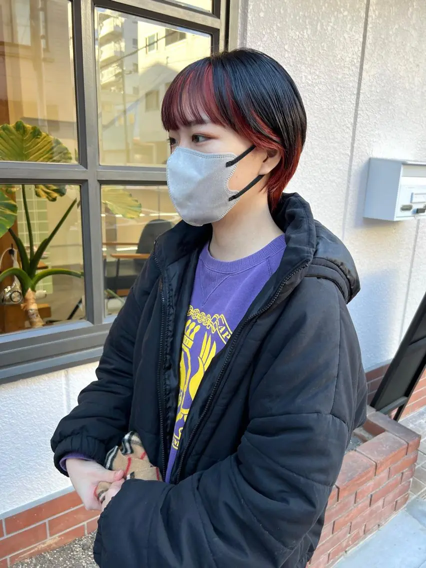 ショート カラー 切りっぱなしボブ ショートボブ ベージュカラー 黒髪 ブリーチ ヘアカラー 蔵前 デザインカット KOBAYASHIのその他イメージ