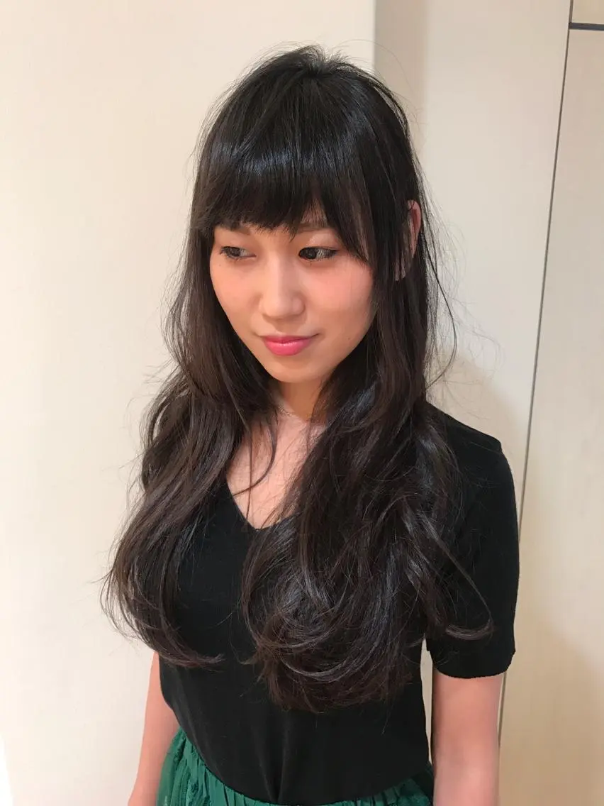 セミロング ロング パーマ セミロングパーマ ロング ストレートパーマ タジマ ヤスヒサのヘアスタイル