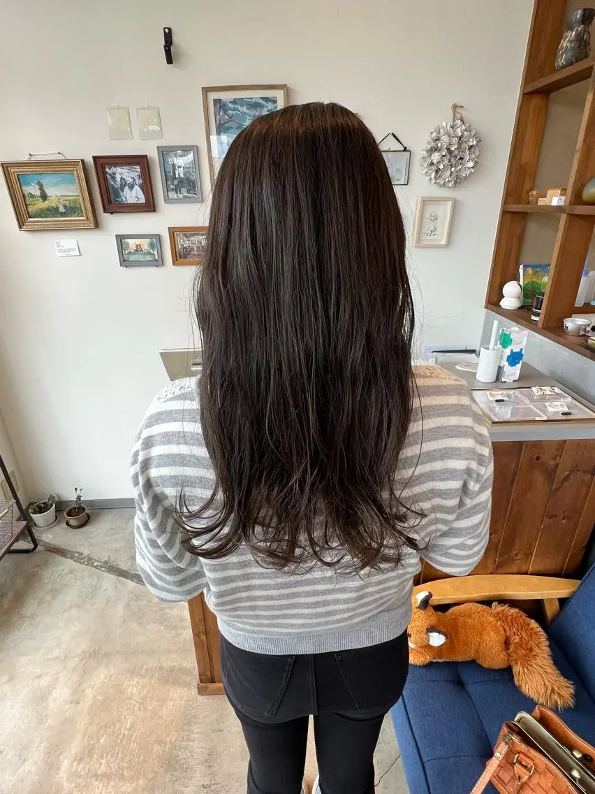 ロング カラー 透明感カラー ヘアカラー トリートメント 松永 真弥のヘアスタイル
