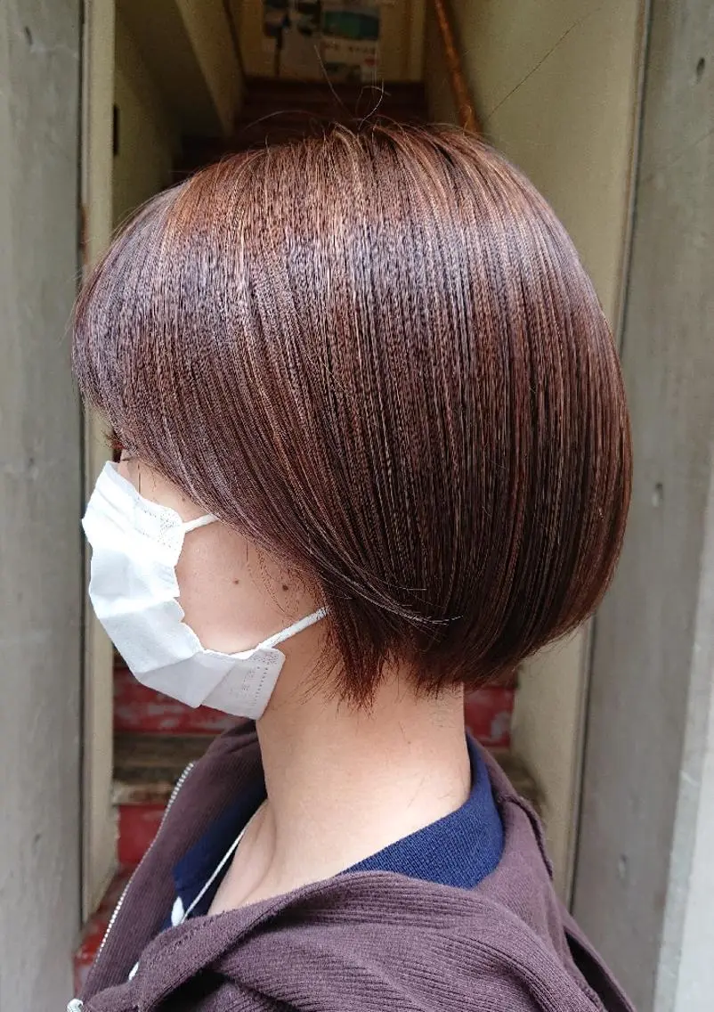 ショート カラー ハイライトカラー ハイライト 「sumi」 AMIのヘアスタイル