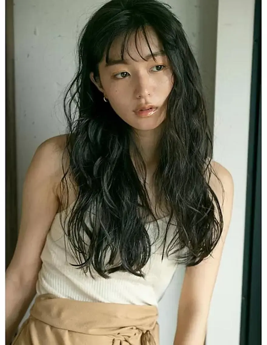 ロング パーマ カット パーマ salon azureのヘアスタイル