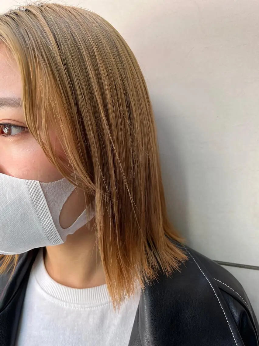 ショート 外ハネヘア Yurina 💖透明感カラー💖のヘアスタイル