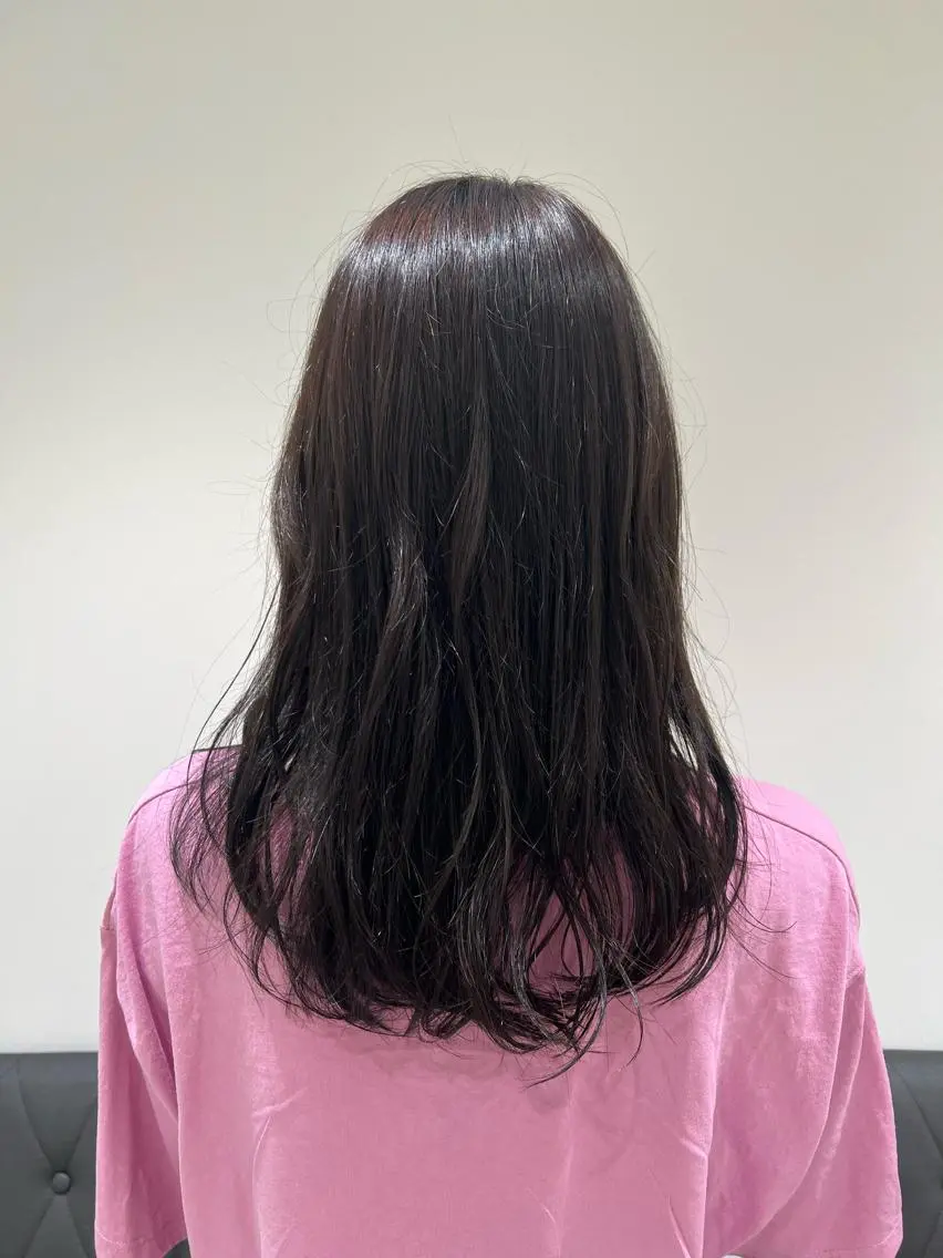 ロング カラー 透明感カラー グレージュ ラベンダーカラー ラベンダーグレージュ ラベンダーグレー カット ヘアカラー 【暖色カラー特化】 中山由梨のヘアスタイル