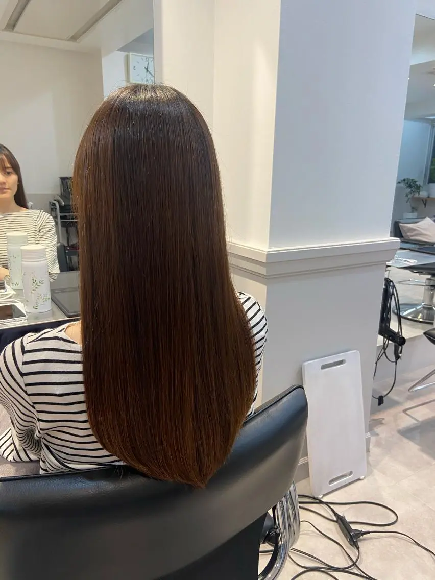 ロング 縮毛矯正 山下夕月 ショート🫧ボブのヘアスタイル