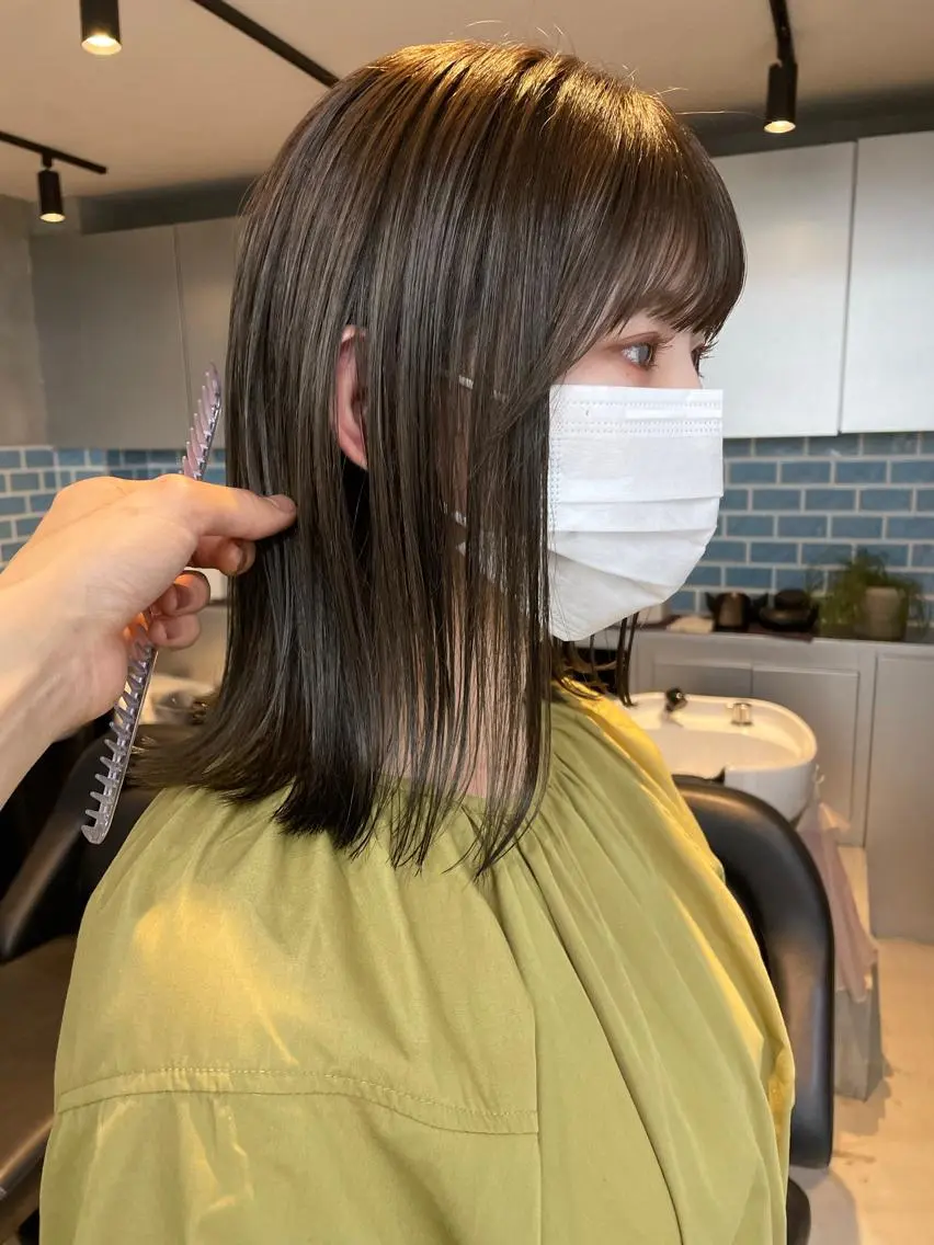 ミディアム カラー カット ヘアカラー トリートメント 👑ボブはお任せ ミヤノ👑のヘアスタイル