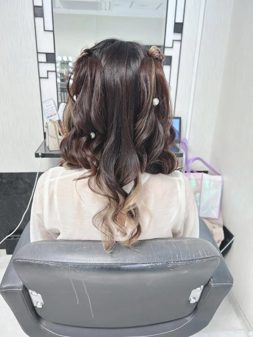 ロング ツインテール ベルグローヘアセット 🤍まりこのヘアスタイル