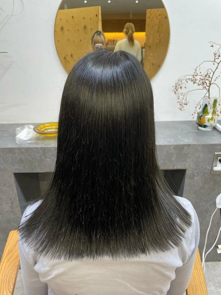セミロング ヘアカラー sakura🌸 レイヤー/韓国ヘアのヘアスタイル