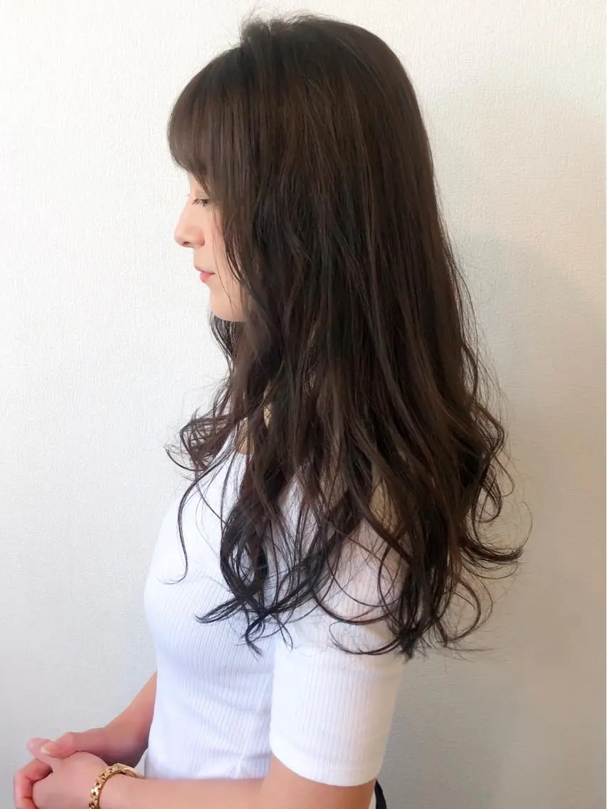 ロング カラー パーマ ロング ダメージレスサロン✨ kayo🌱のヘアスタイル