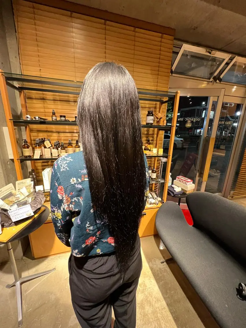 ロング カラー ヘアアレンジ 黒髪 渡部 彩花のヘアスタイル