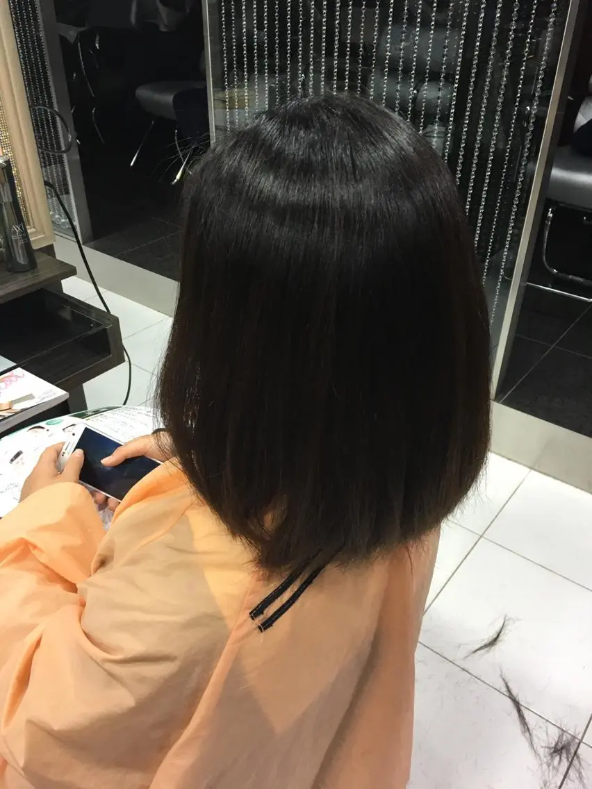 ミディアム セミロング 縮毛矯正 boutique misakiのヘアスタイル