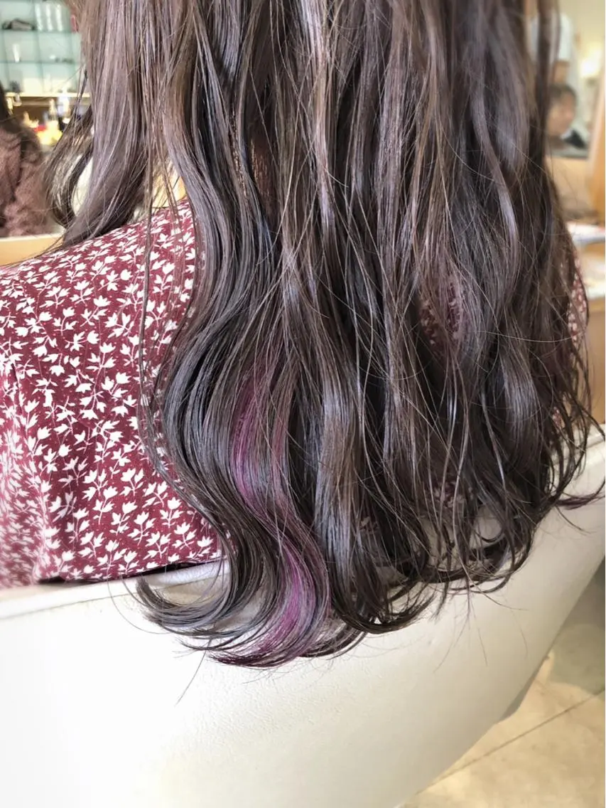 ロング カラー ベージュカラー ブリーチ ケアブリーチ ハイライトカラー ラベンダーカラー ニュアンスカラー🫧 加納のヘアスタイル