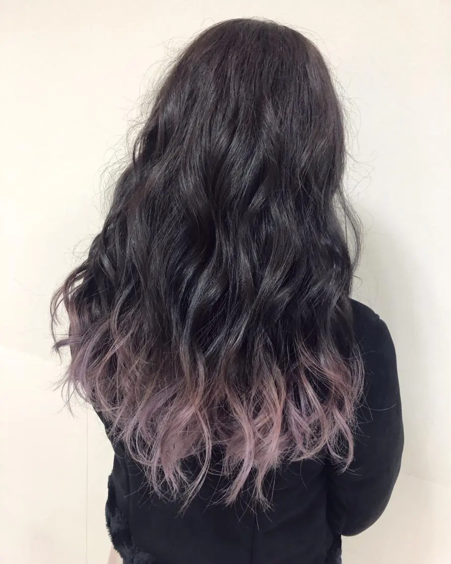 ロング カラー ヘアアレンジ ブリーチ デザインカラー グラデーションカラー ハイトーンカラー ラベンダーカラー enurk店 🍋 M I K U  *のその他イメージ