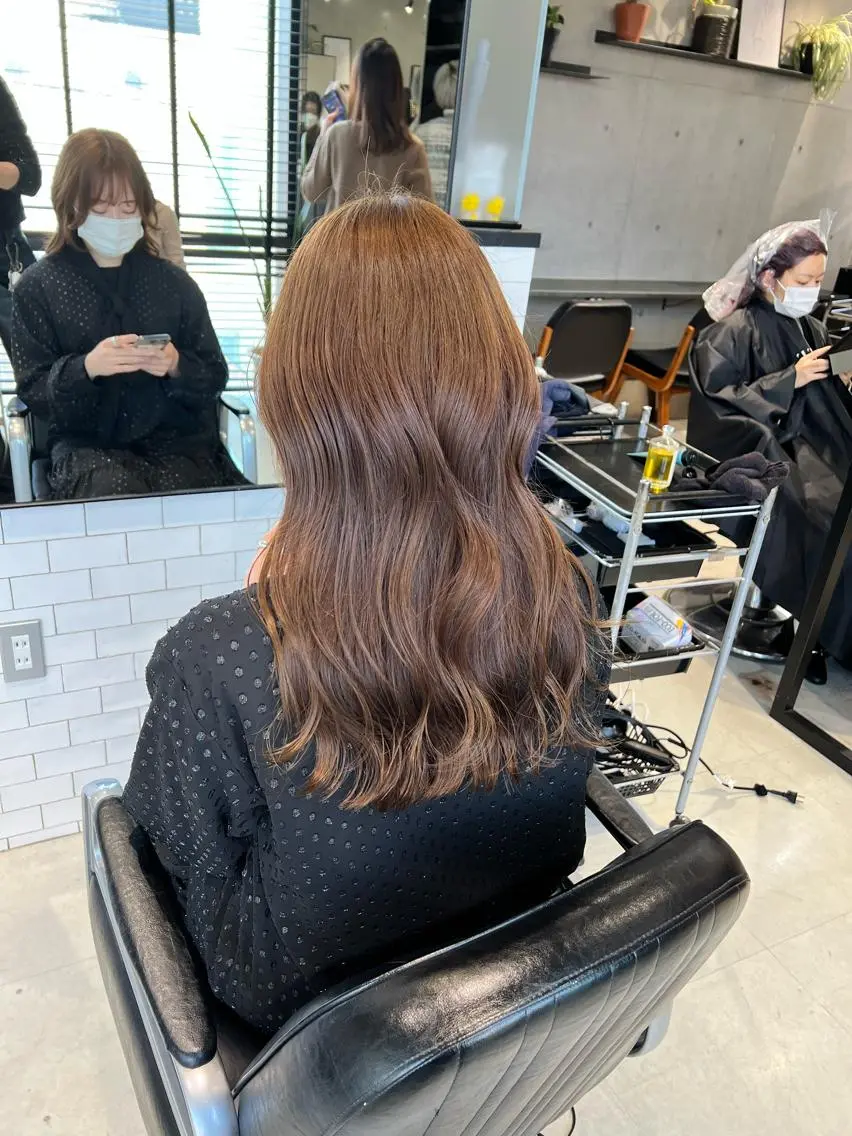 ロング カラー カット ヘアカラー トリートメント 赤みゼロ/透明感 カラー🌿KANTAのヘアスタイル