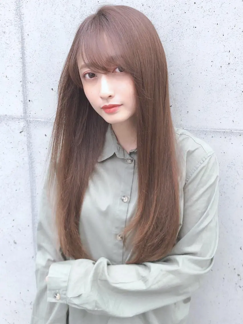 セミロング カラー 髪質改善くすみカラー 🍀/石川大輔のヘアスタイル