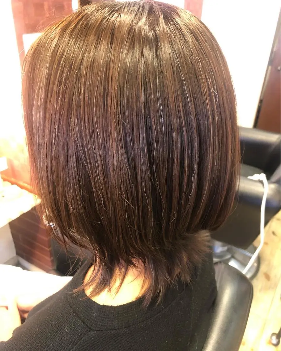ミディアム カラー アッシュ アッシュブラウン ブルーカラー ブラウンカラー 髪質改善 織田 英之のヘアスタイル