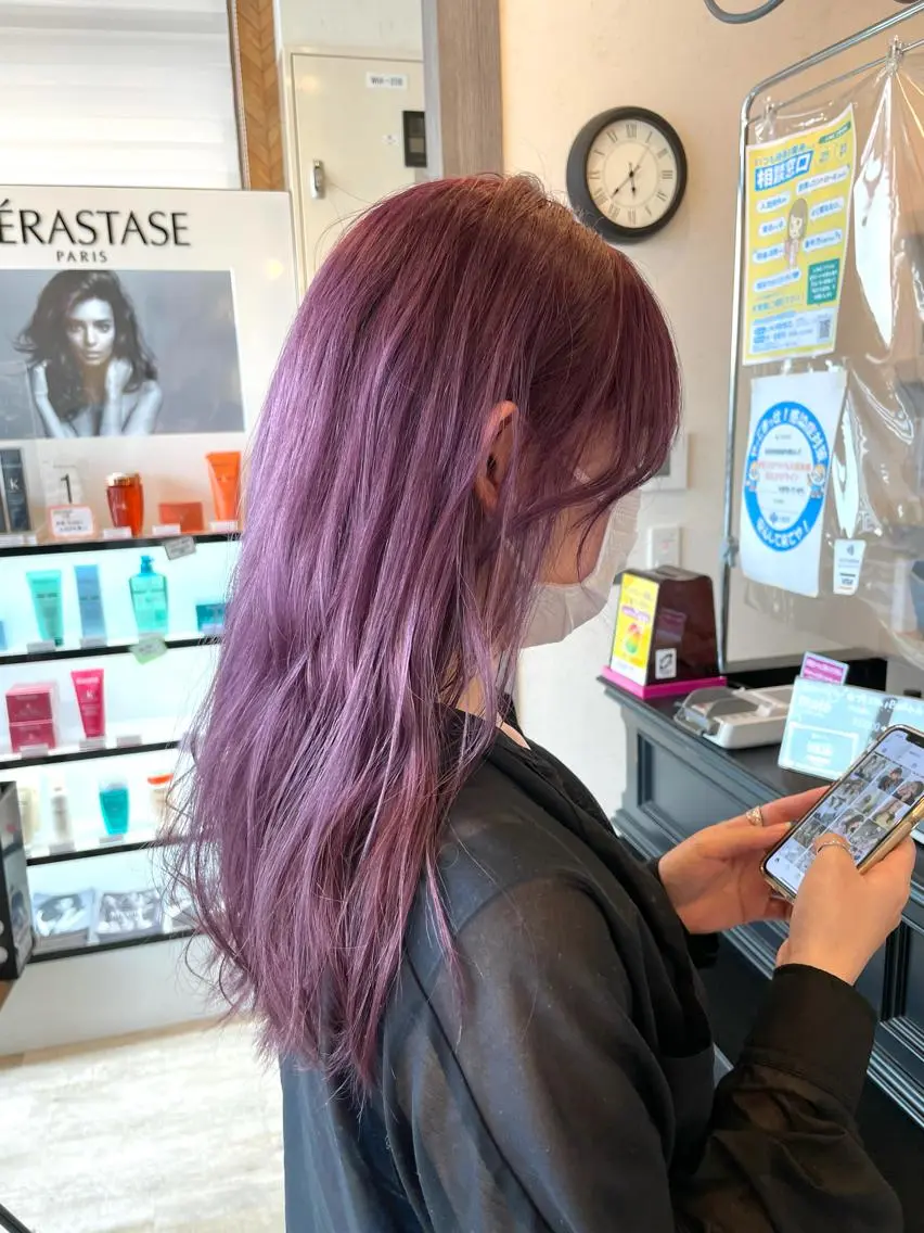 ロング カラー ヘアカラー トリートメント 田中   麗彩也のヘアスタイル