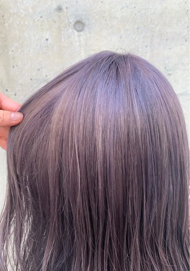 ロング カラー ラベンダーカラー 暖色カラー🍊 せきゆうかのヘアスタイル