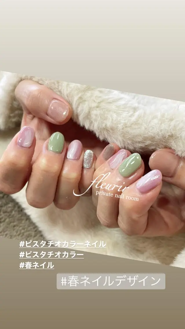 ネイル キラキラネイル ラメ(グリッター) マグネットネイル ピンク ピンクベージュ フルリール 【プライベートサロンのネイルデザイン