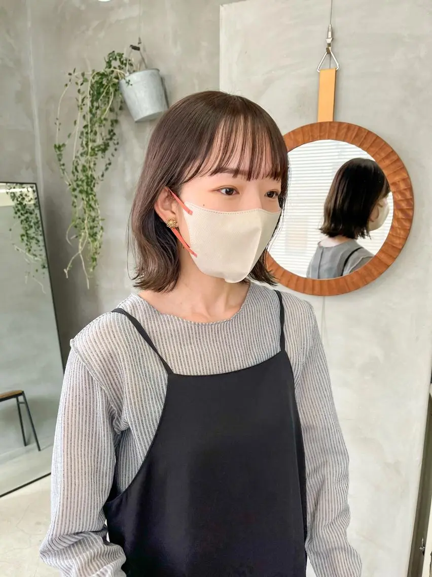 ミディアム カラー ベージュカラー 村田 春歌のヘアスタイル
