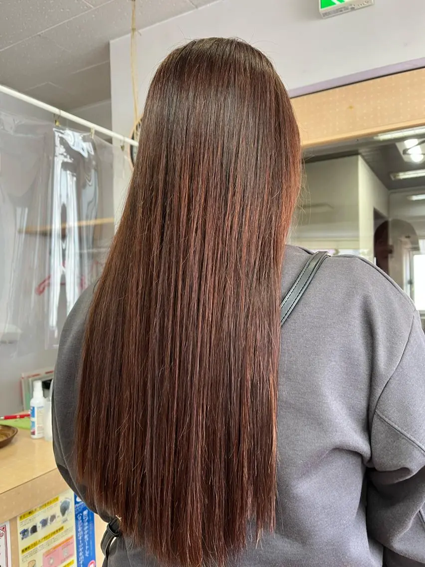 ロング パーマ ストレートパーマ 縮毛矯正 kimiwada maiのヘアスタイル