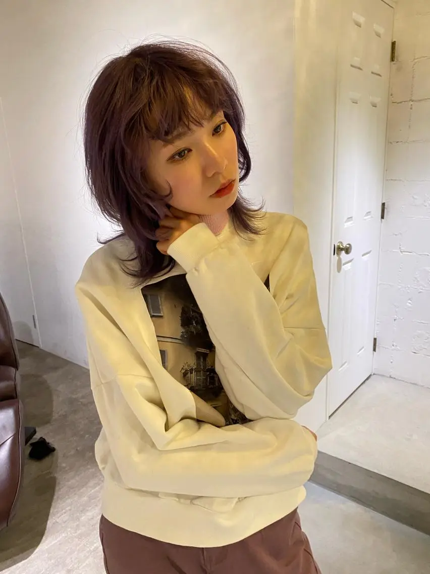 ミディアム カラー 聖 来のヘアスタイル