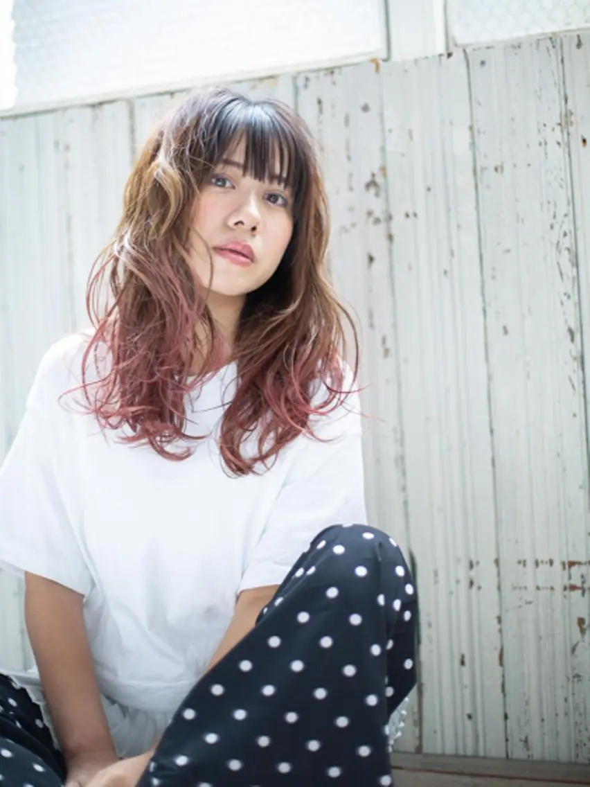 セミロング カラー 【公式】amble luxe池袋東口🩷のヘアスタイル