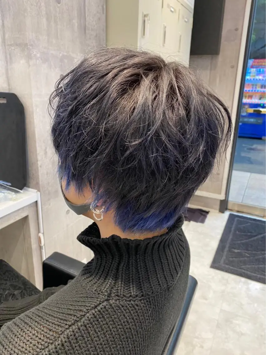 ミディアム カラー 💈メンズカット パーマ💈耕世のヘアスタイル