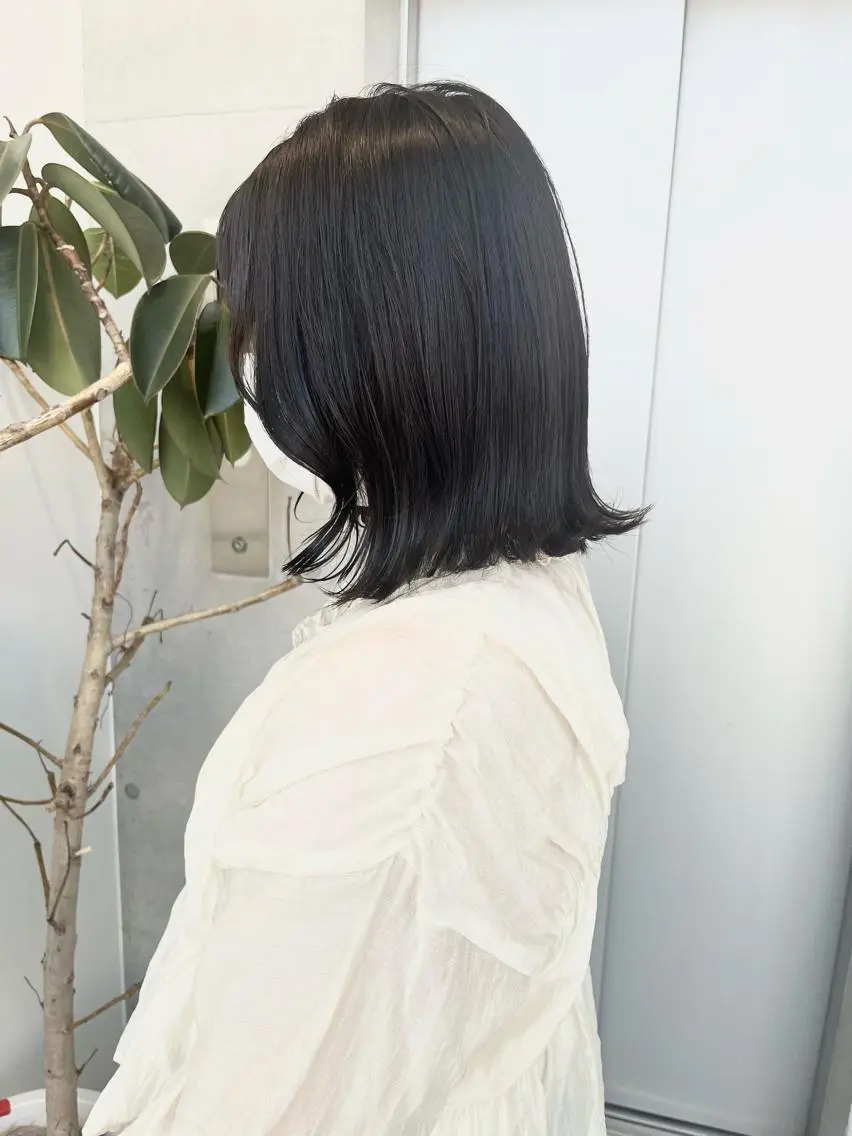 ミディアム カラー パーマ 透明感カラー✂︎ /縮毛矯正/YUKAのヘアスタイル